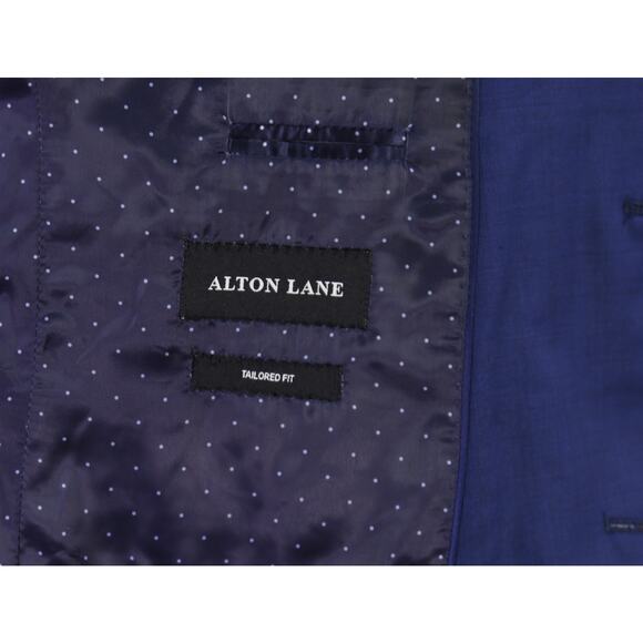 Alton Lane Tailored Fit Royal Blue Wool 2-Btn Blazer Jacket 42S +Pocket Square - Picture 8 of 9